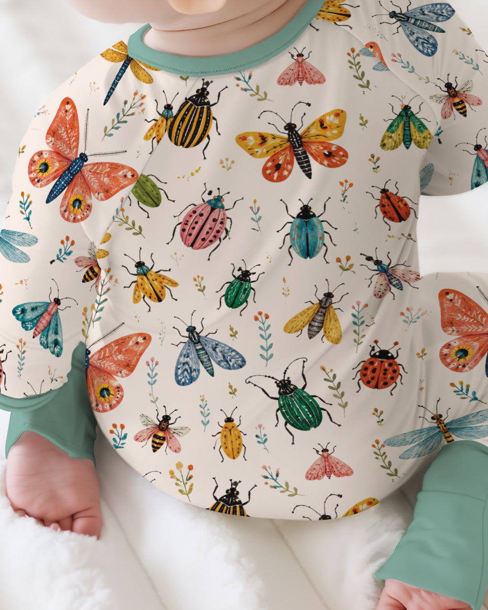 Folk Art Insects Bamboo Convertible Zippy