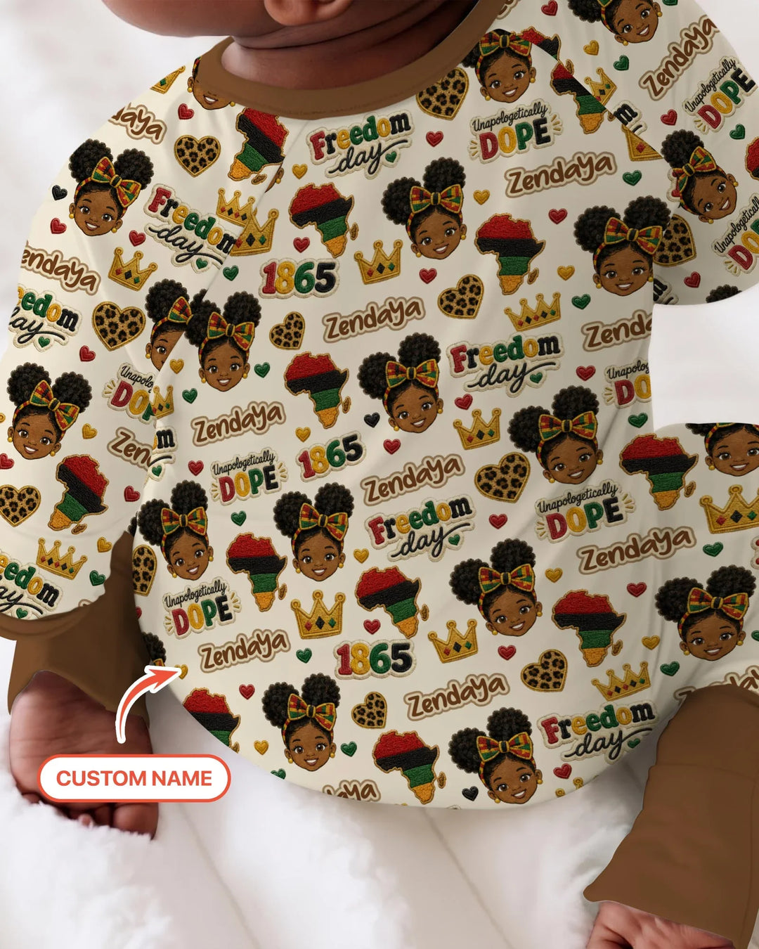 Custom Name Juneteenth Unapologetically Dope Bamboo Convertible Zippy