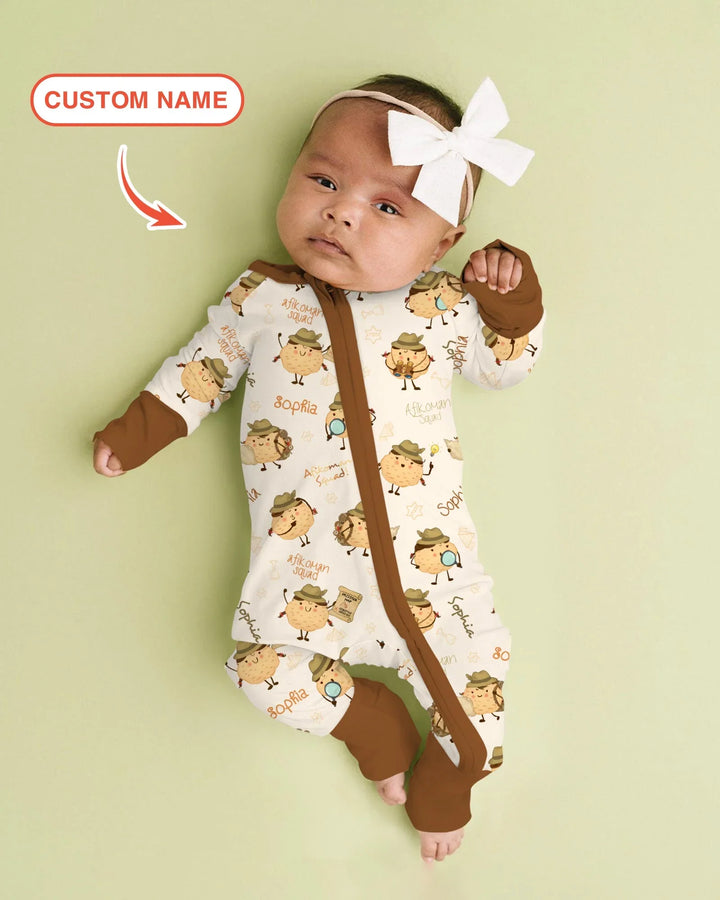Custom Name Passover Afikoman Bamboo Convertible Zippy