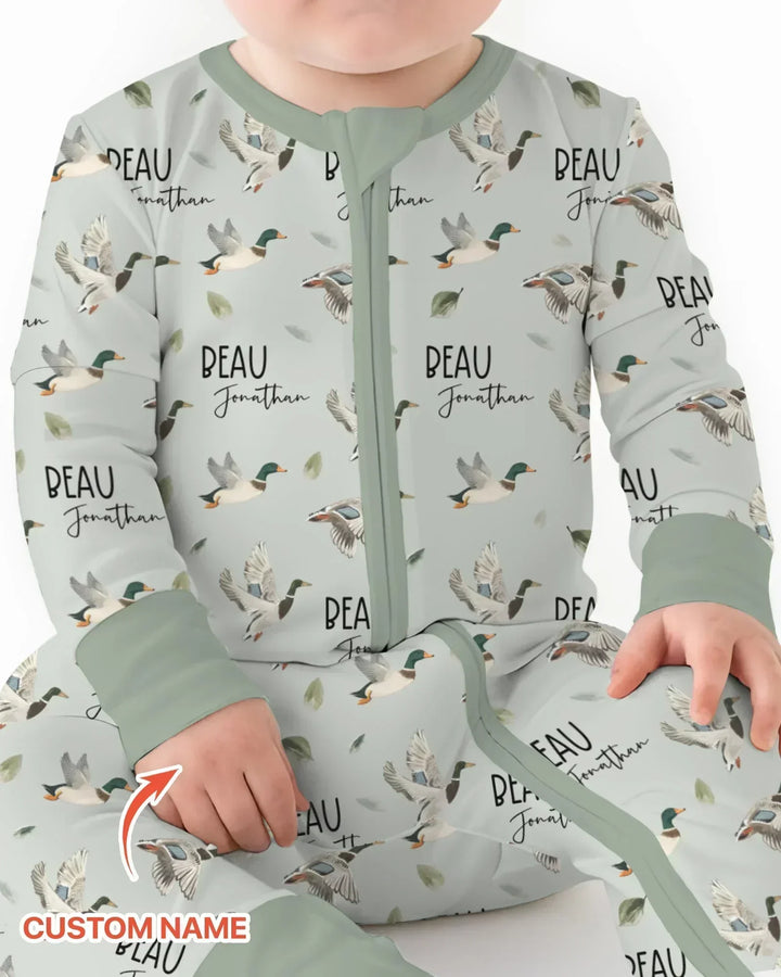 Custom Name Mallard Duck Bamboo Convertible Zippy