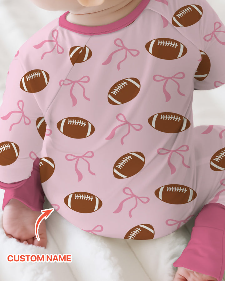 Custom Name Cutest Football Fan Bamboo Convertible Zippy