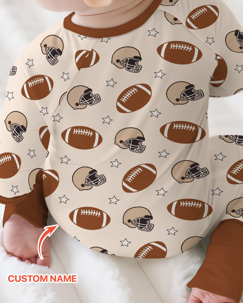 Custom Name Cutest Football Fan Bamboo Convertible Zippy