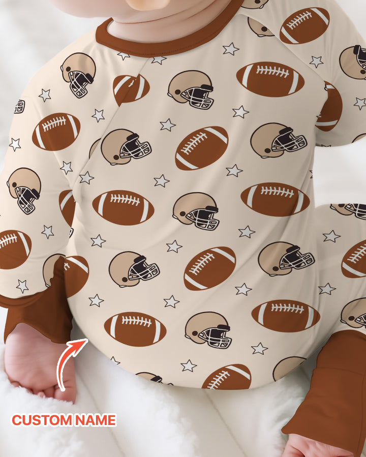 Custom Name Cutest Football Fan Bamboo Convertible Zippy