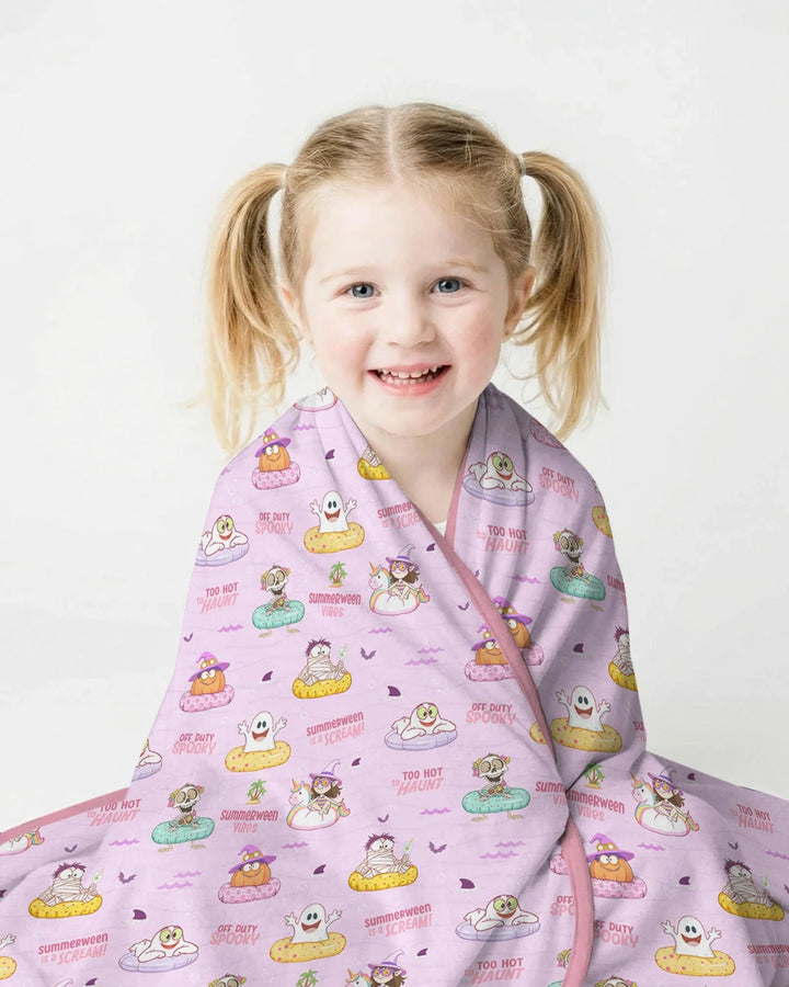 Summerween Cartoon Bamboo Blanket