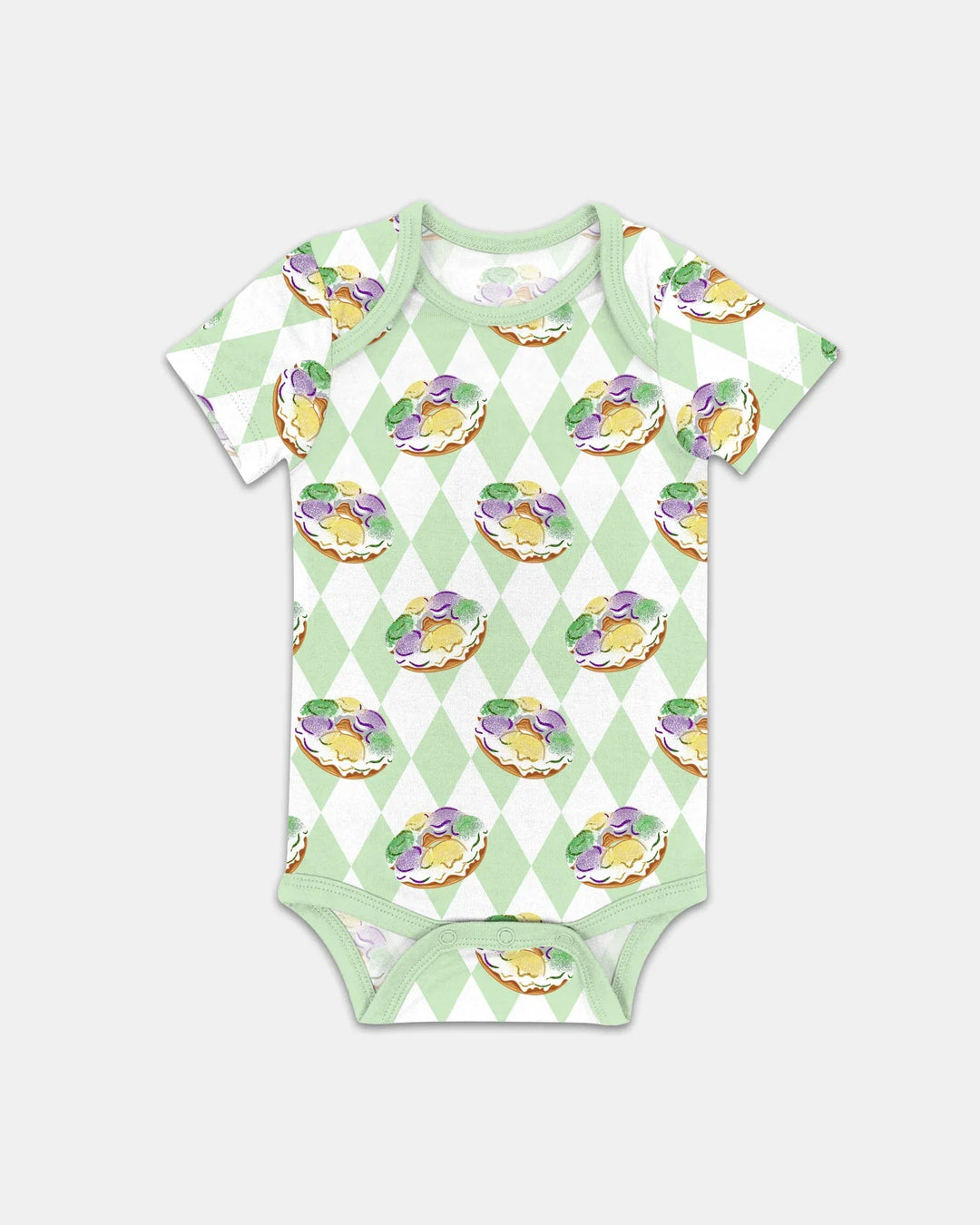 Mardi Gras Donut Bamboo Bodysuit