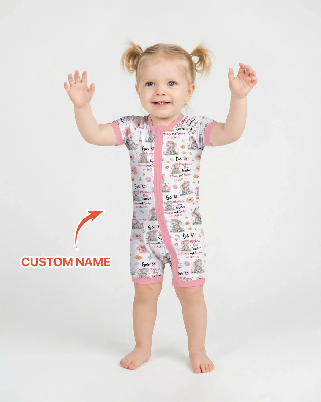 Personalized Our 1st Mother's Day Together Bamboo Shorty Zippy