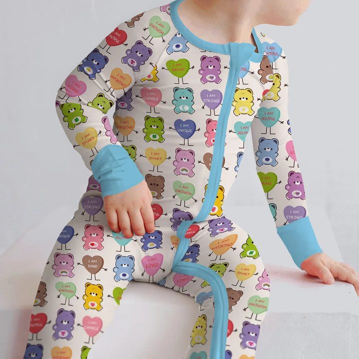 Rainbow Bears Affirmation Bamboo Convertible Zippy