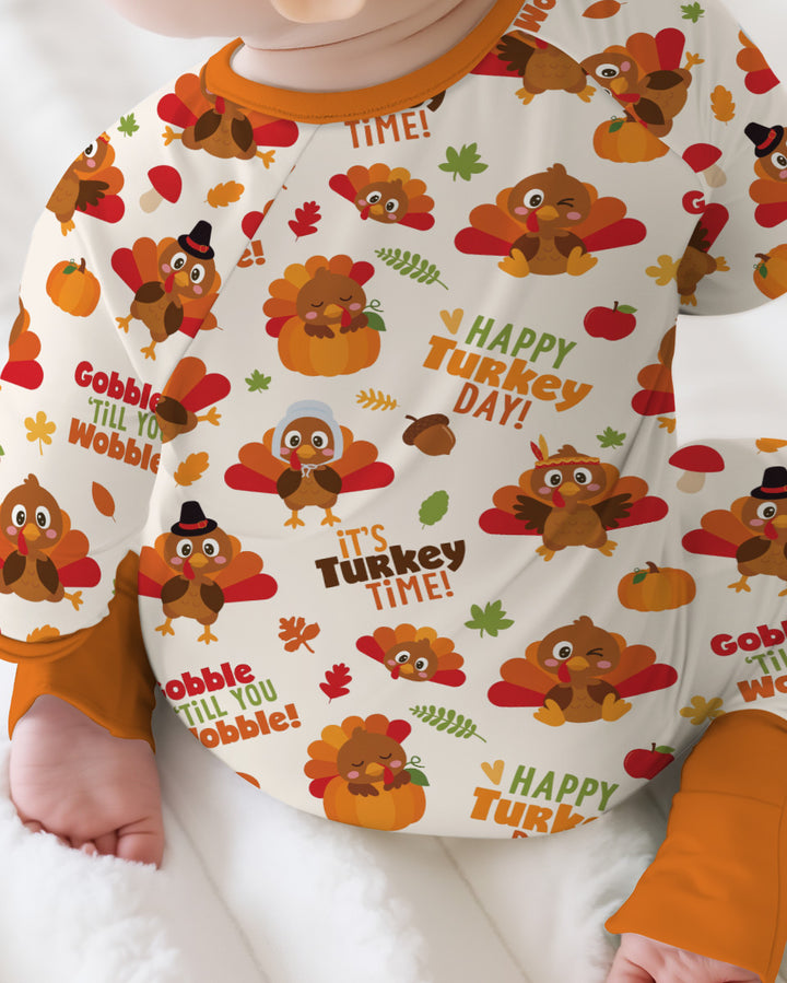 Happy Turkey Day Bamboo Convertible Zippy