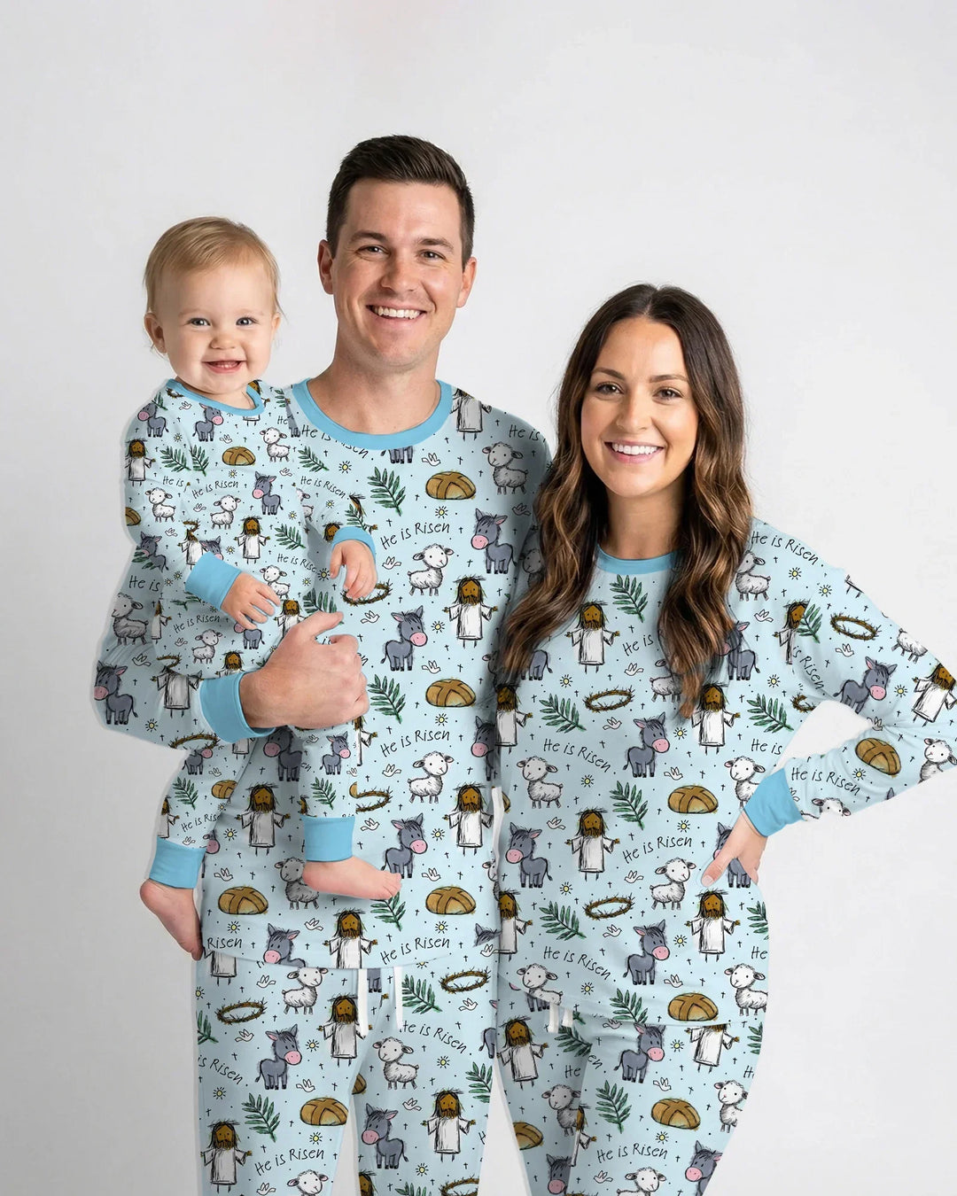 He Is Risen Easter Family Matching Bamboo Women Pajama Set