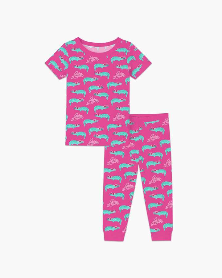 Later Gator Bamboo Two Piece Short Sleeve Pajama Set