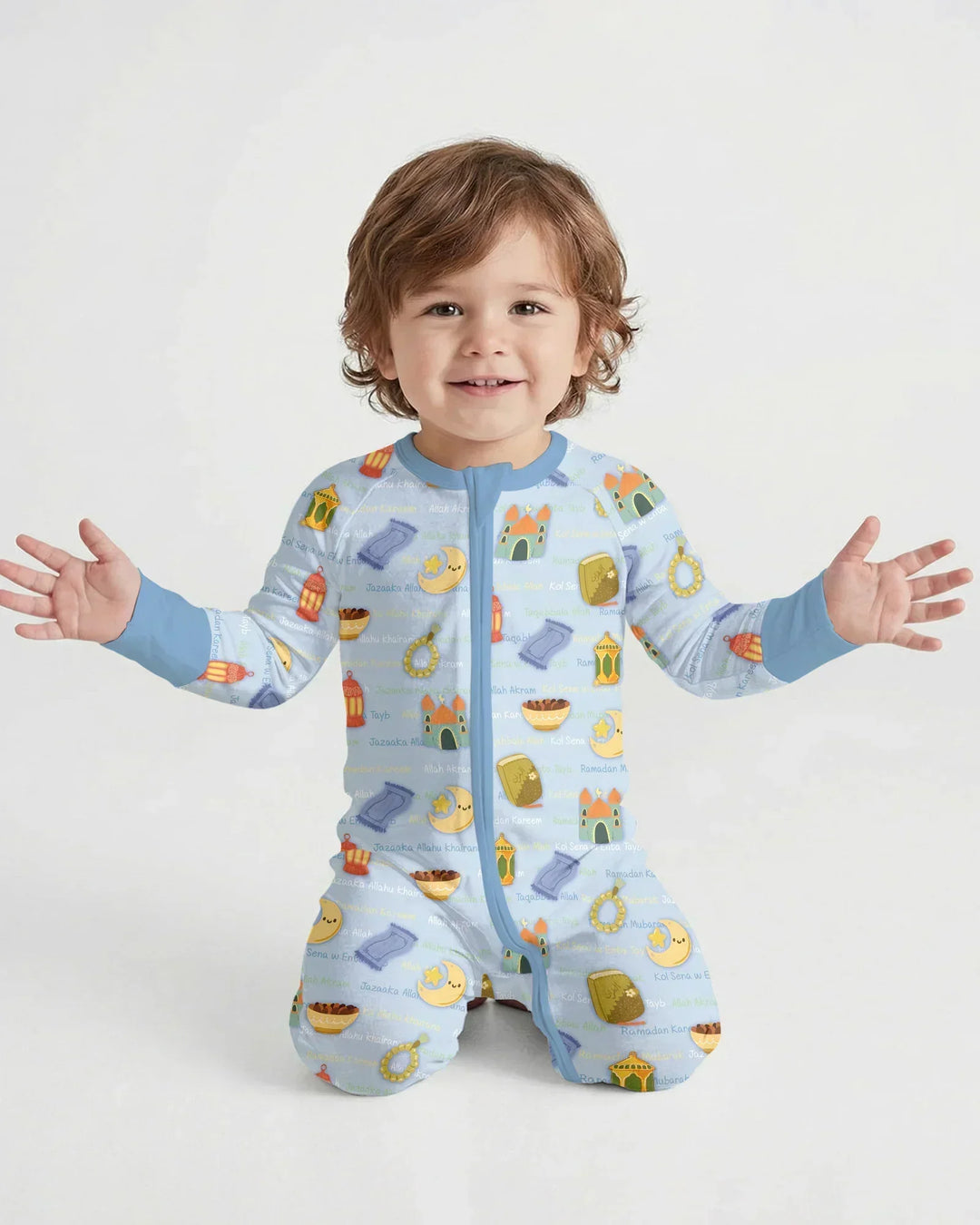 Ramadan Mubarak Family Matching Bamboo Convertible Zippy