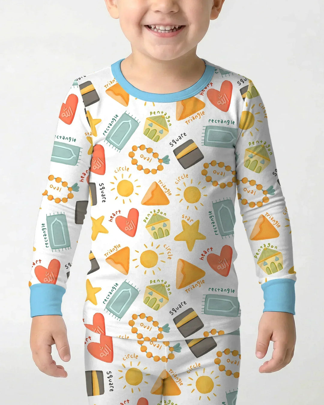 Islamic Shapes Bamboo Two Piece Long Sleeve Pajama Set
