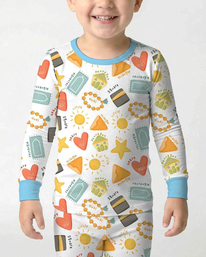 Islamic Shapes Bamboo Two Piece Long Sleeve Pajama Set