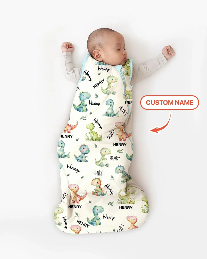 Dinosaur Custom Name Bamboo Sleep Bag