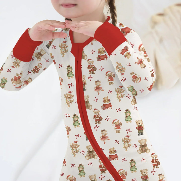 Christmas Teddy Bears Bamboo Convertible Zippy
