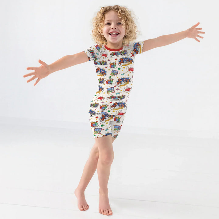 Away In A Manger Blessings Bamboo Two Piece Short Sleeve Shorts Pajama Set