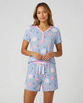 Starry Bloom Blessings Family Matching Bamboo Women Short Sleeve Short Pajama Set