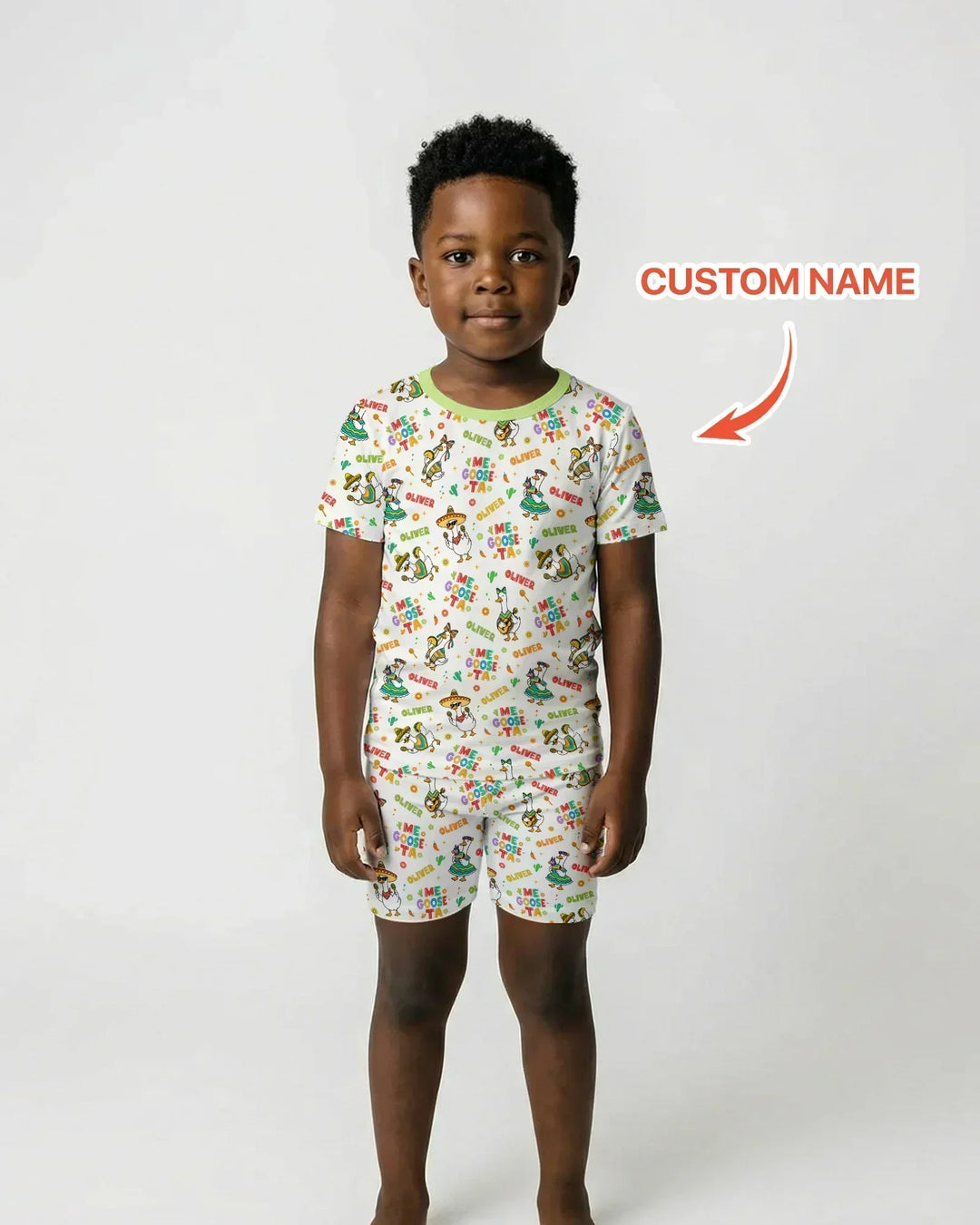 Custom name Me Goose-ta Bamboo Two Piece Short Sleeve Shorts Pajama Set