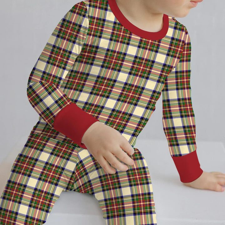 Cozy Evergreen Plaid Bamboo Two Piece Long Sleeve Pajama Set
