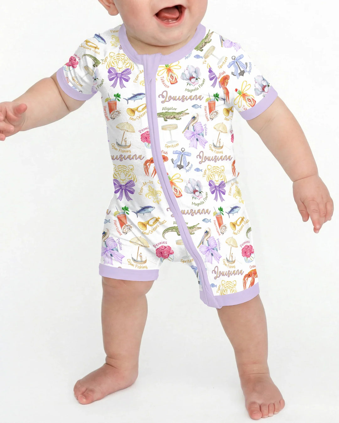 Louisiana Preppy Summer Bamboo Shorty Zippy
