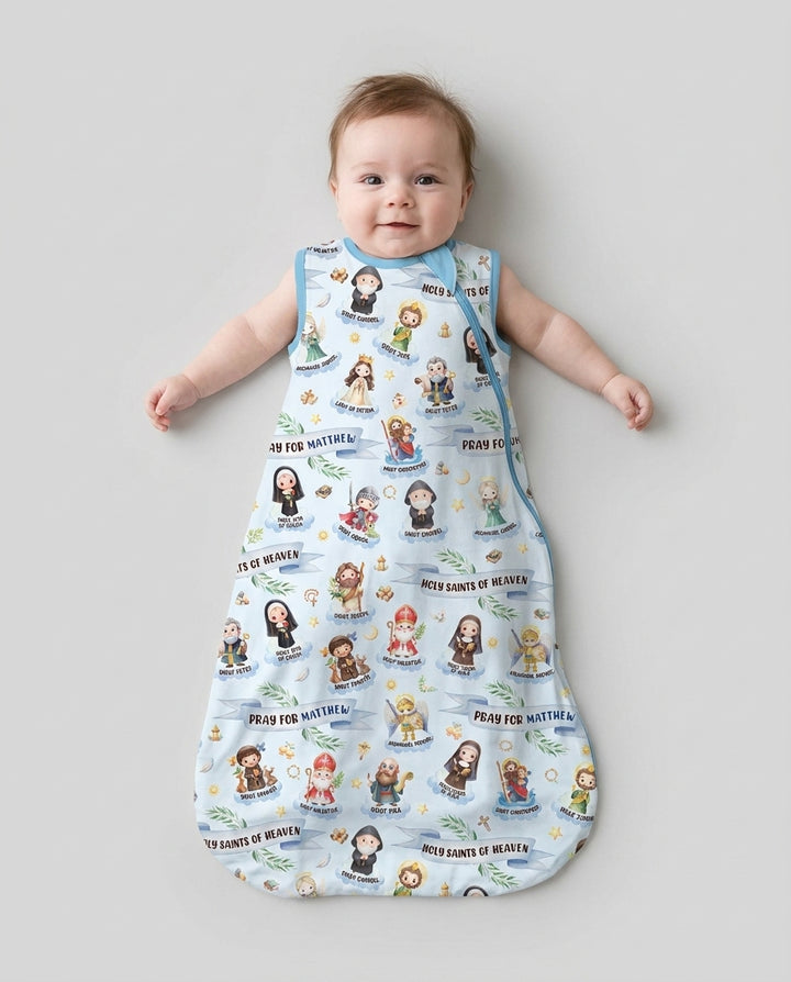 Holy Saints of Heaven Custom Name Bamboo Sleep Bag