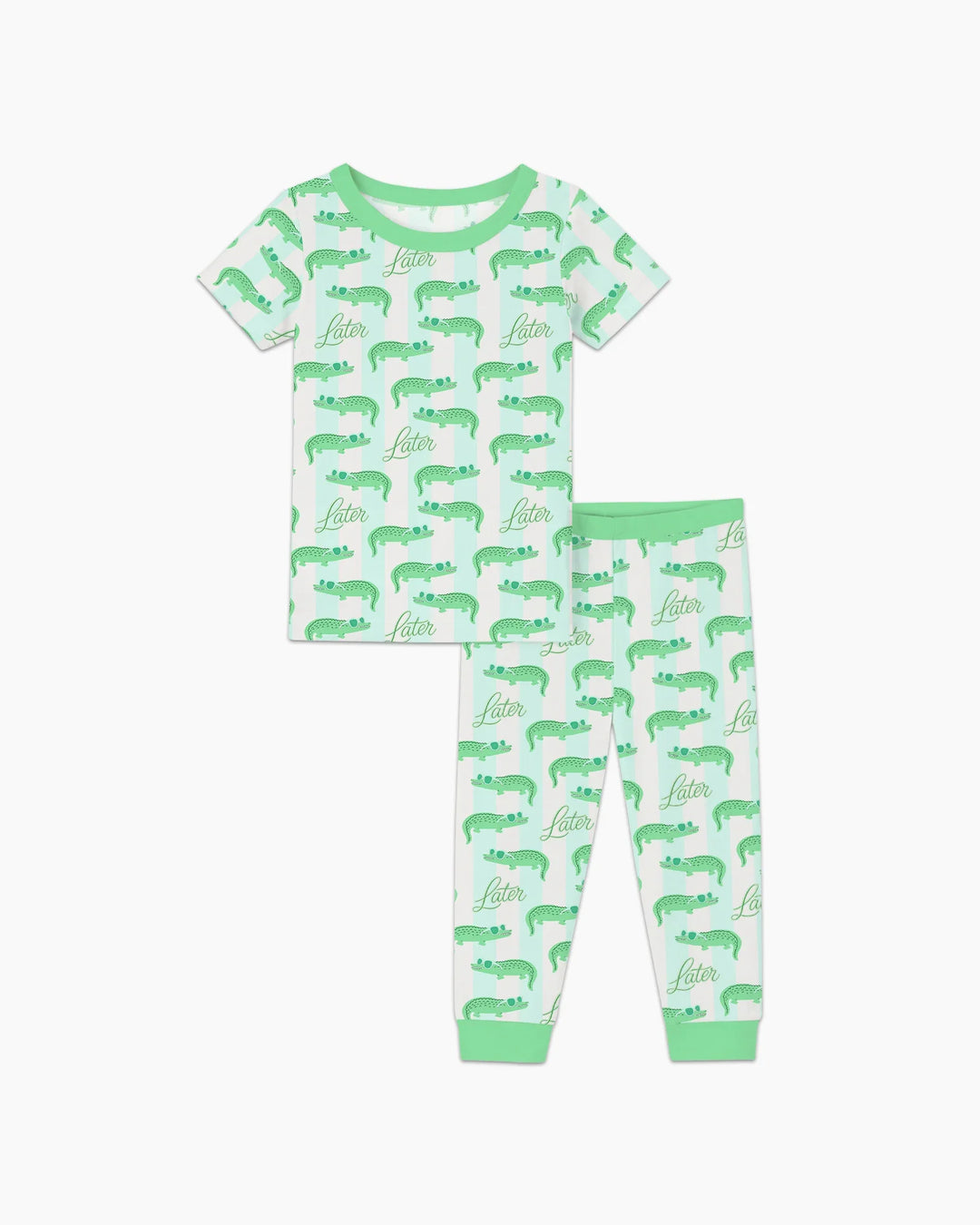 Later Gator Bamboo Two Piece Short Sleeve Pajama Set