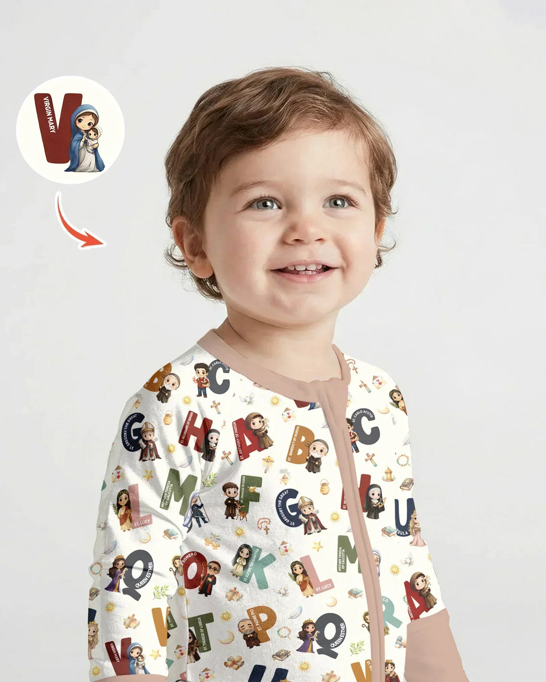 Catholic Saint ABCs Bamboo Convertible Zippy