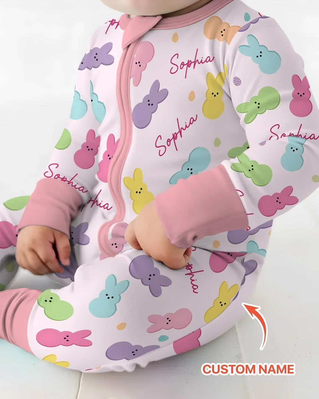 Personalized Easter Bunnies Family Matching Bamboo Convertible Zippy