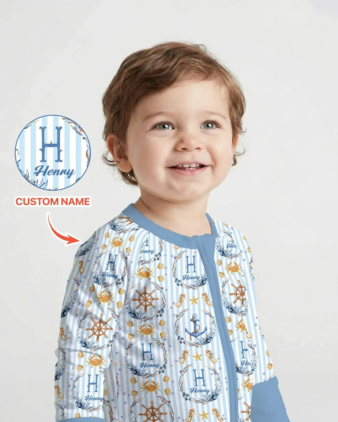 Bon Voyage Custom Name Bamboo Convertible Zippy