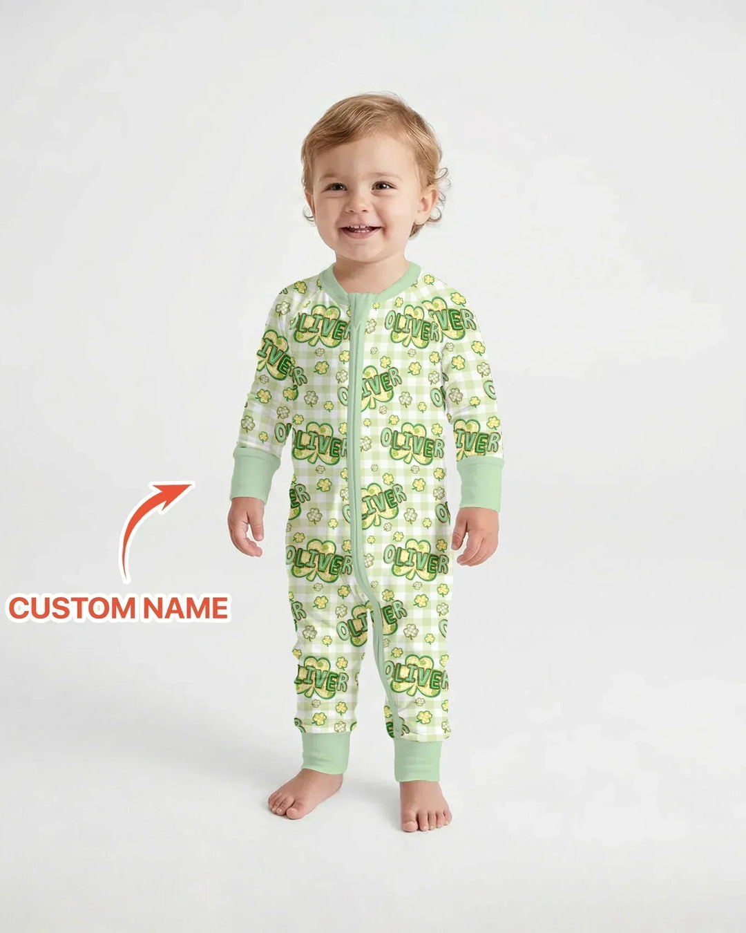 Lucky Shamrock Custom Name Bamboo Convertible Zippy