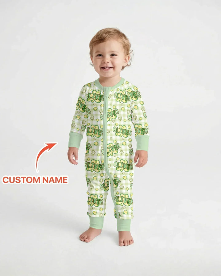 Lucky Shamrock Custom Name Bamboo Convertible Zippy