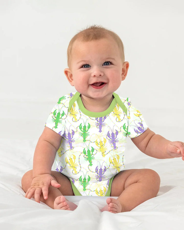 Mardi Gras Crawfish Family Matching Bamboo Bodysuit