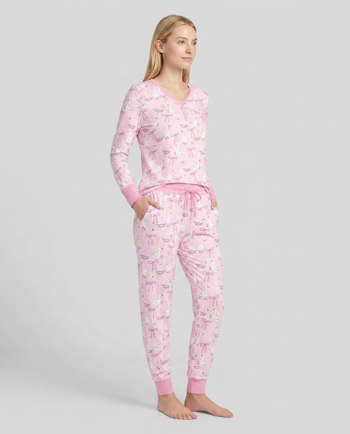 Jesus Loves You Silly Goose Bamboo Women Pajama Set