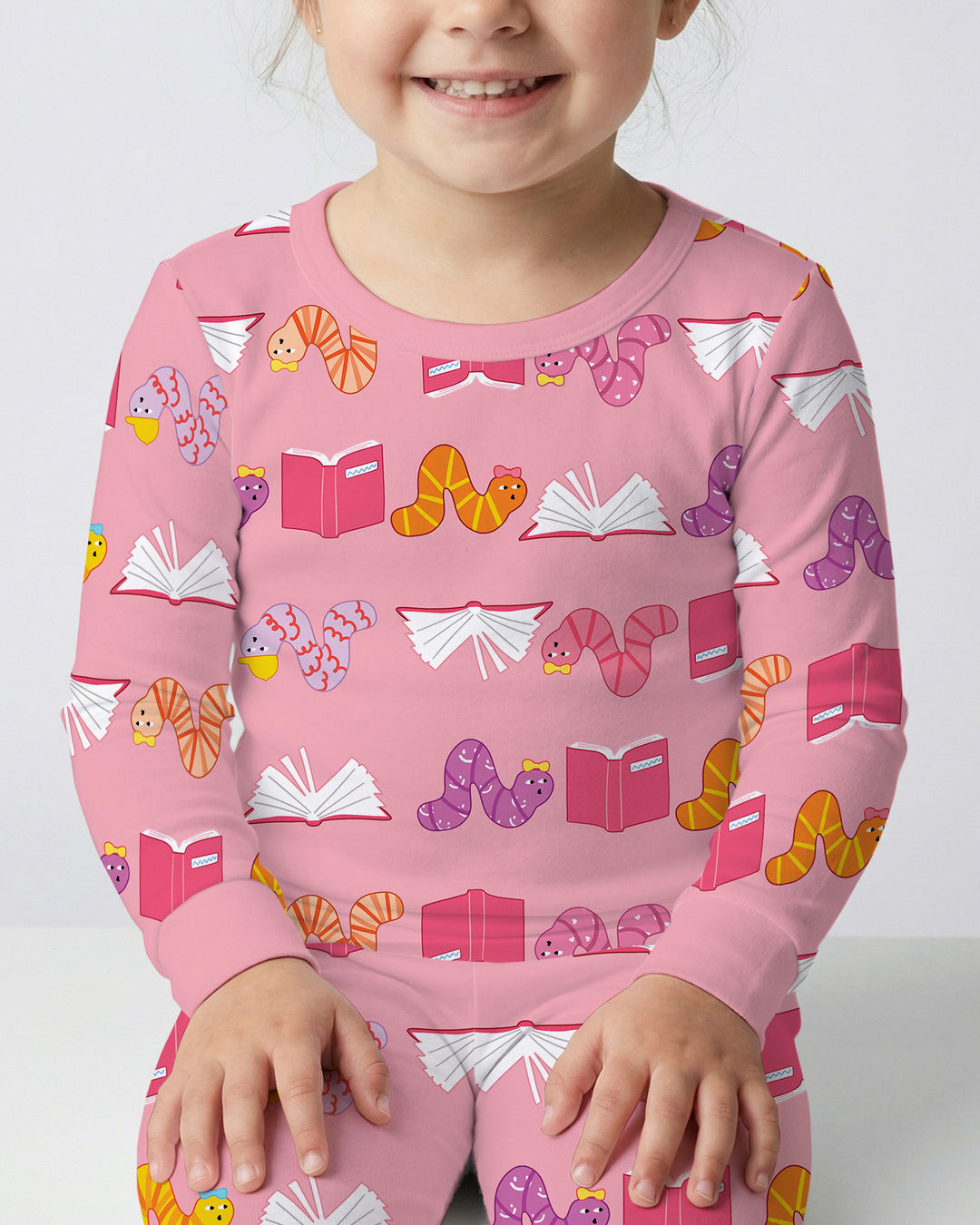 Bookworm Family Matching Bamboo Two Piece Long Sleeve Pajama Set