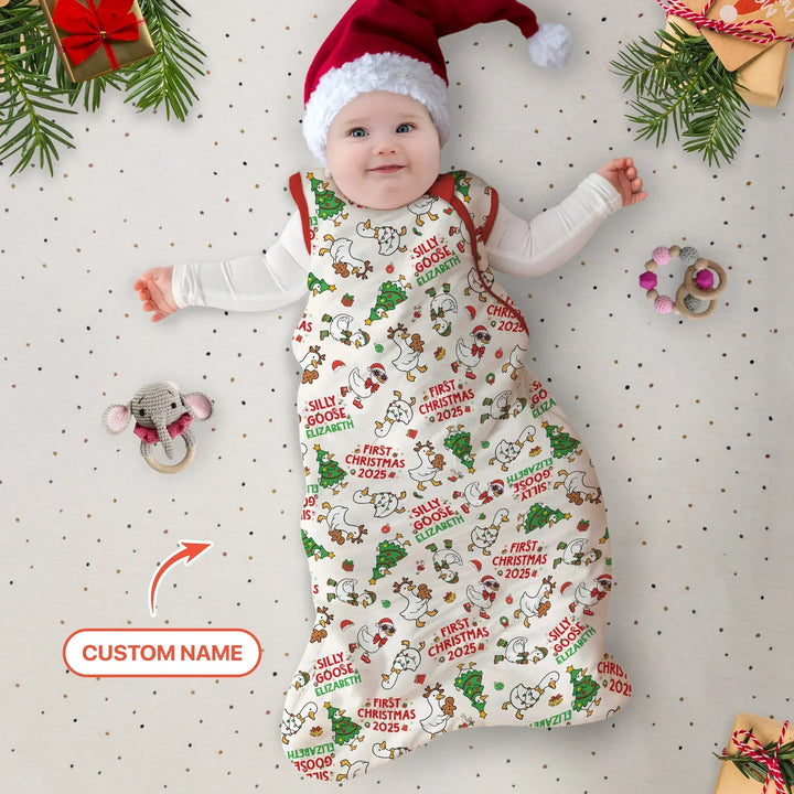 Custom Name "Silly Goose" Sleep Bag (Red) , Custom Name "Silly Goose" Sleep Bag (Red) - XS / 0.5 TOG