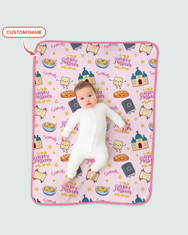 Custom name "Pesach Sameach" Bamboo Blanket