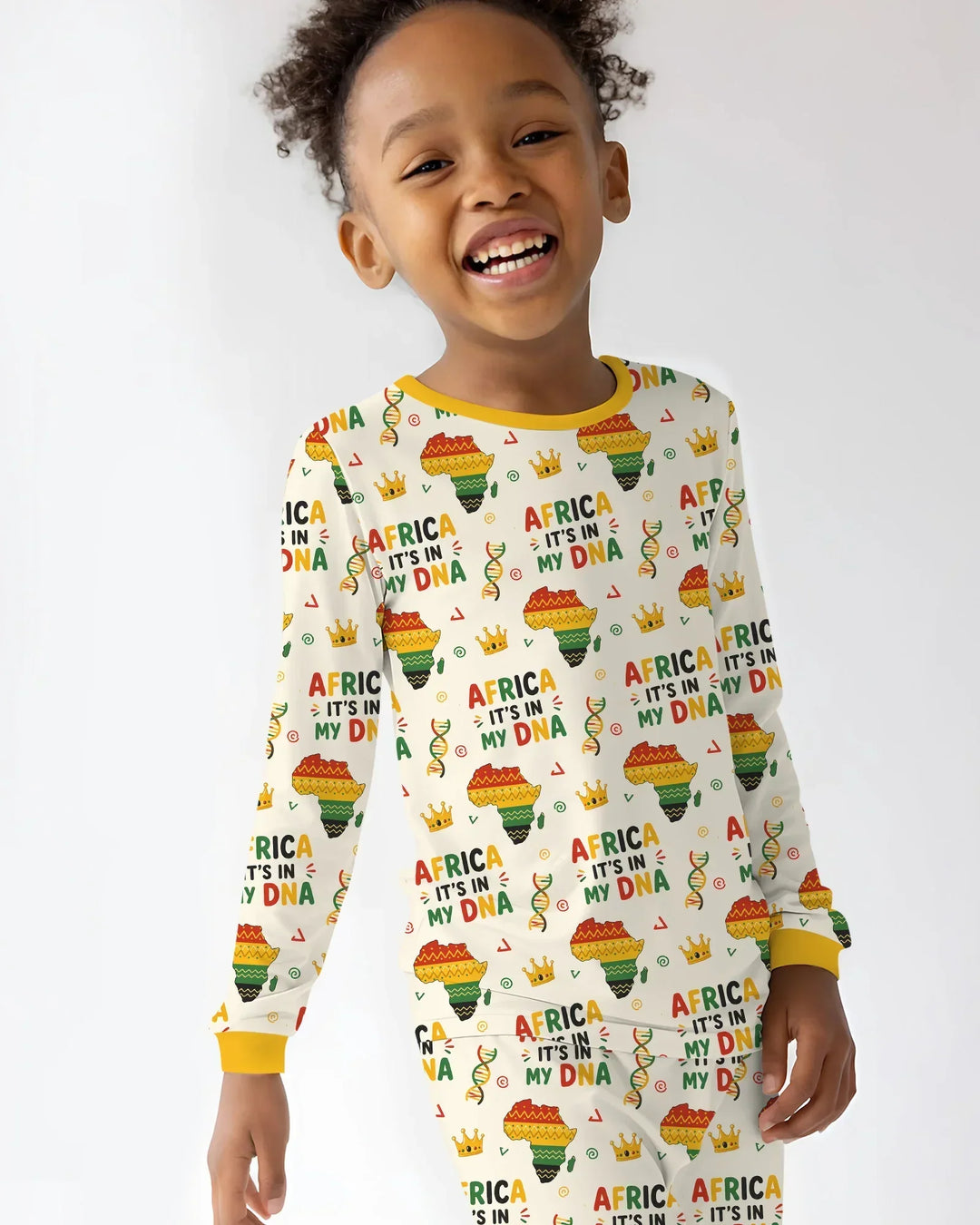 Africa It's In My DNA Bamboo Two Piece Long Sleeve Pajama Set