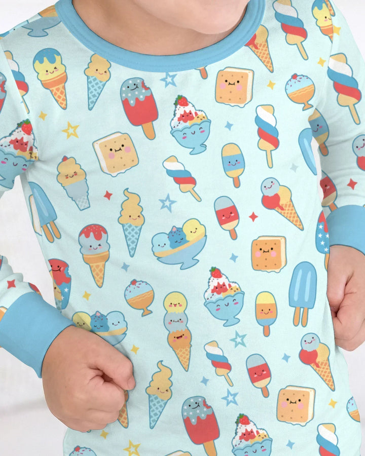 American Ice cream Bamboo Two Piece Long Sleeve Pajama Set