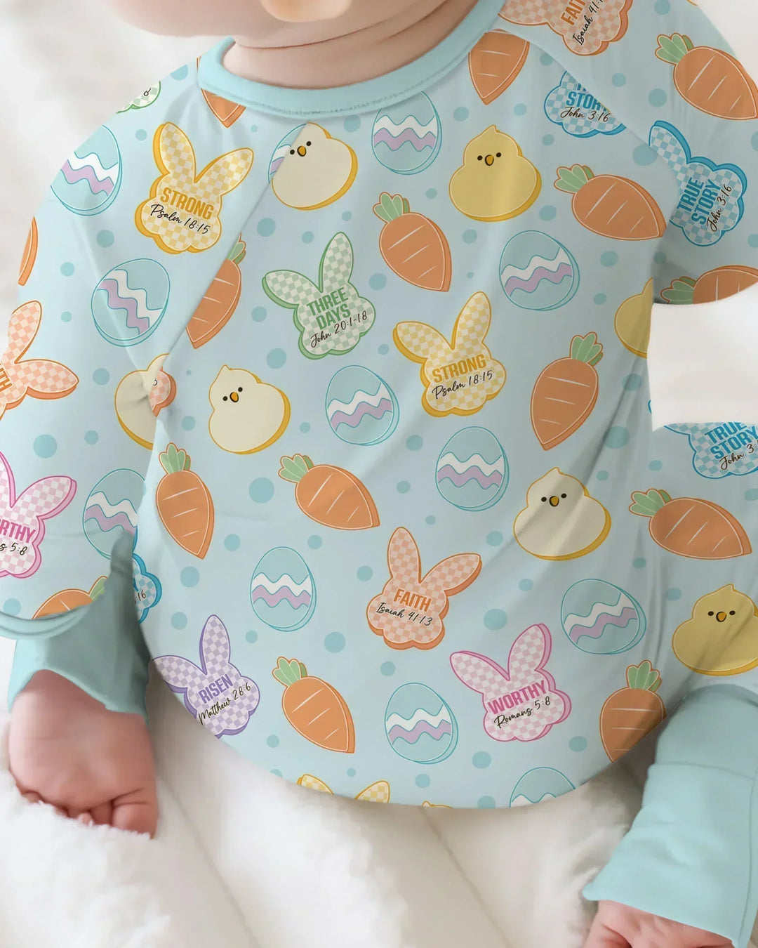 Easter Christian Bunny Bamboo Convertible Zippy