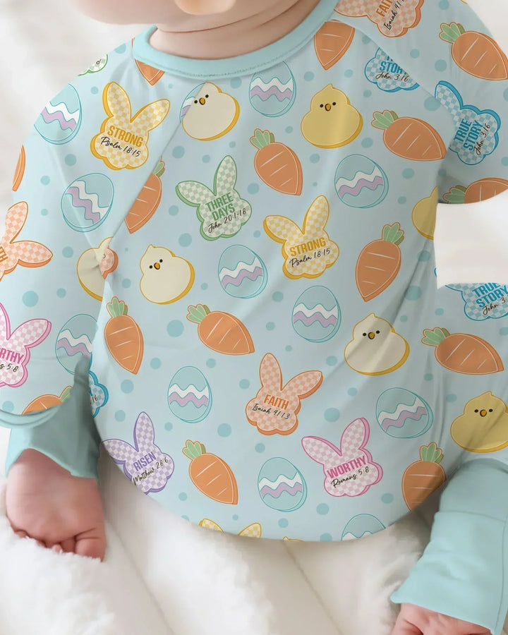 Easter Christian Bunny Bamboo Convertible Zippy