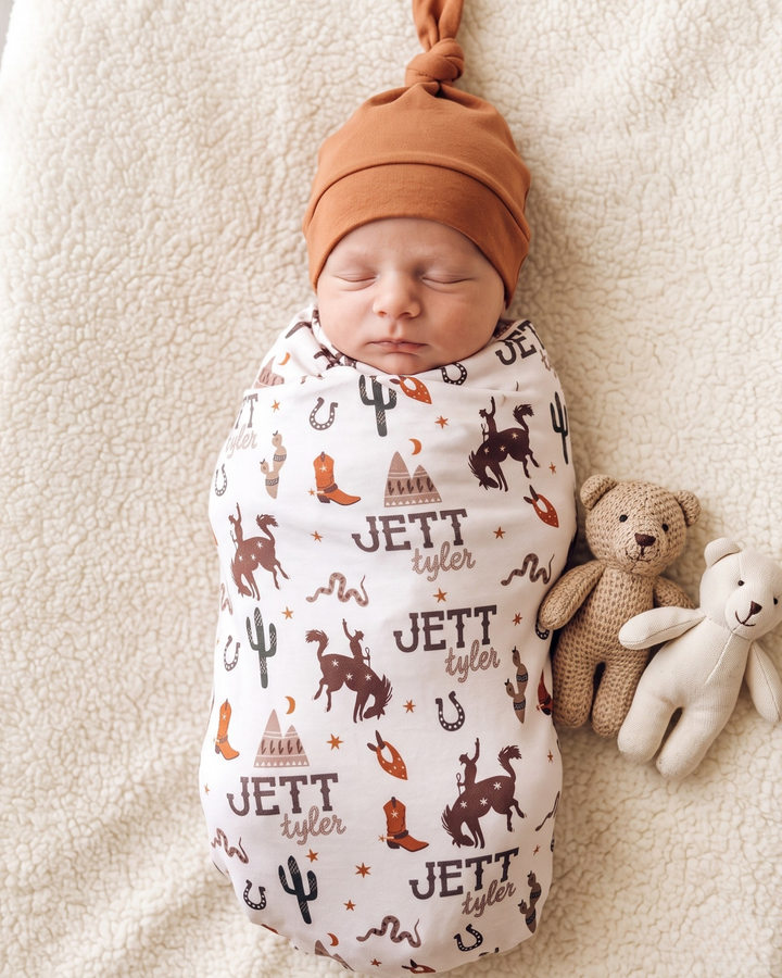 Little Western Rodeo Bamboo Swaddle Blanket