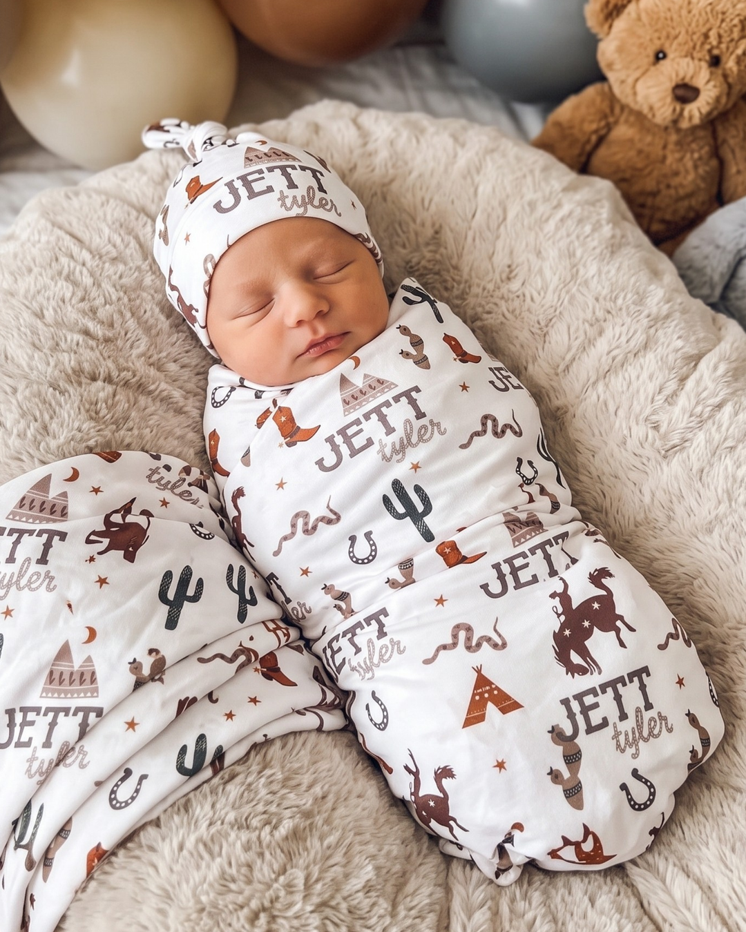 Little Western Rodeo Bamboo Swaddle Blanket