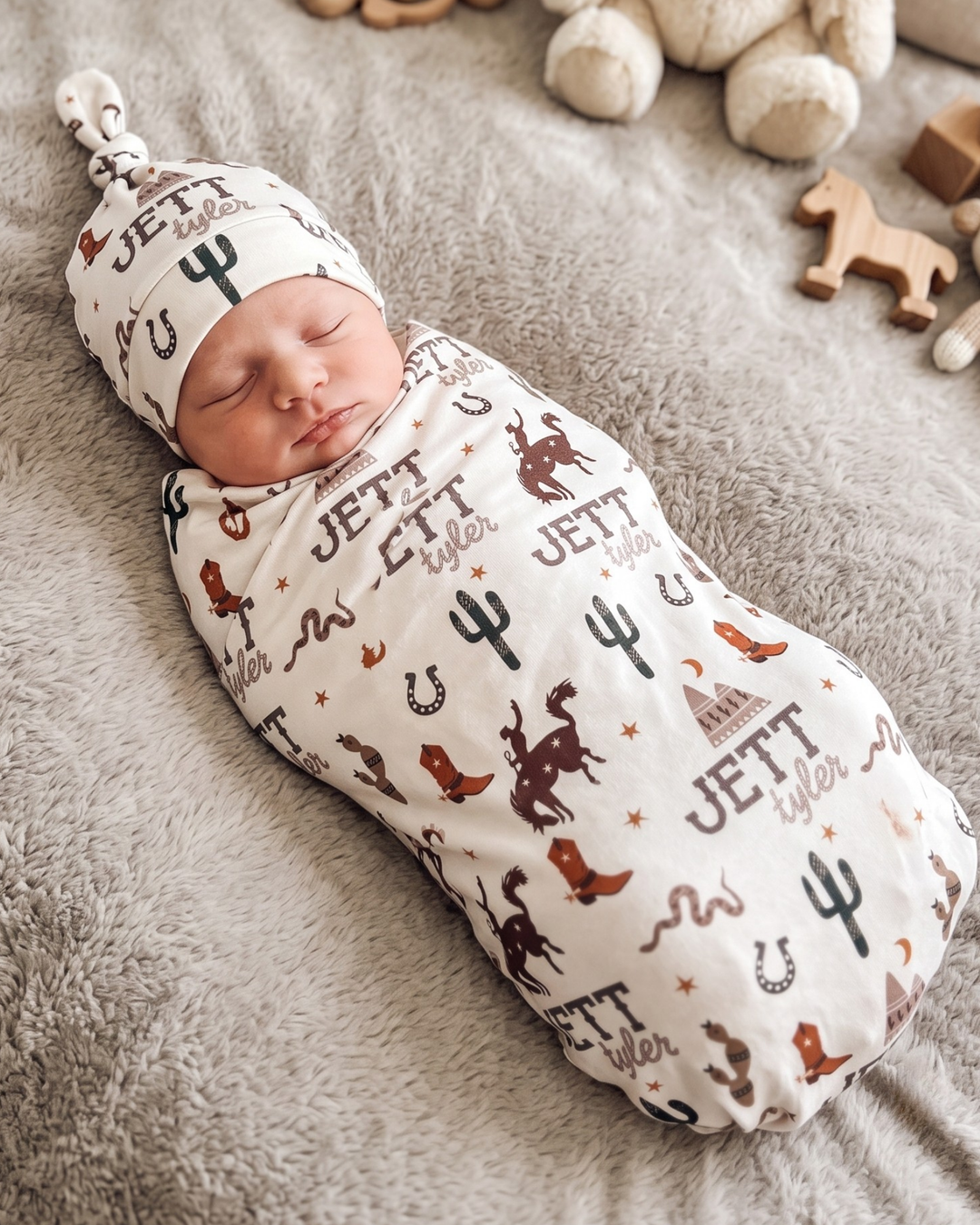 Little Western Rodeo Bamboo Swaddle Blanket