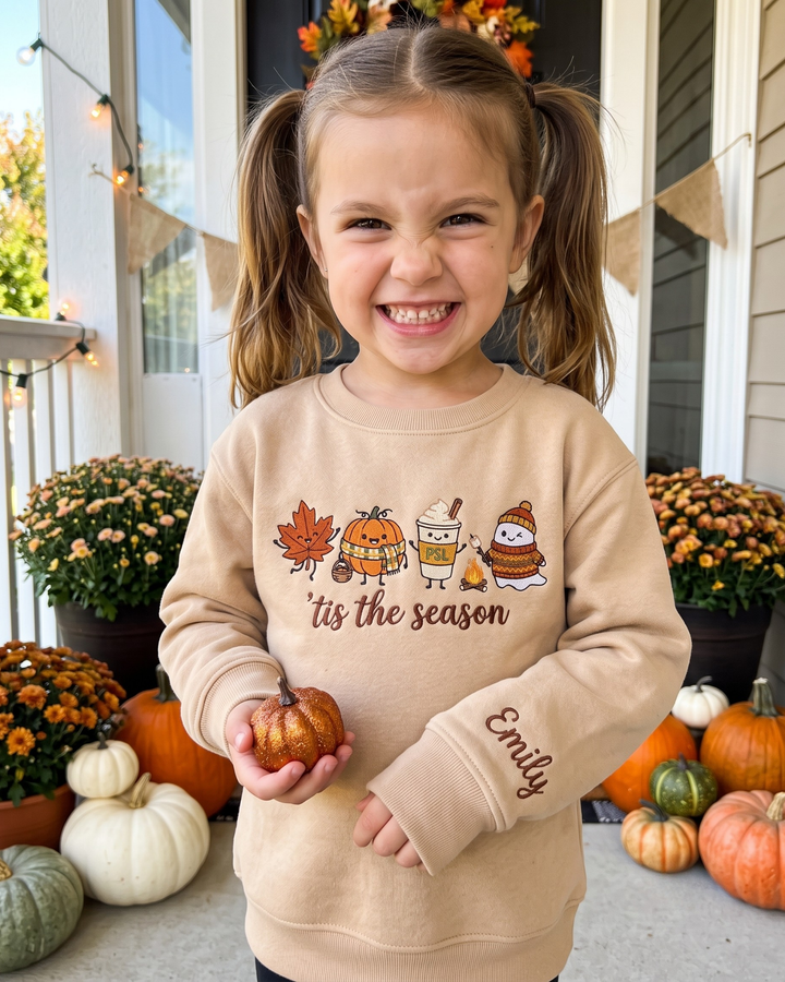 Tis The Season Embroidered Bamboo Crewneck Sweatshirt