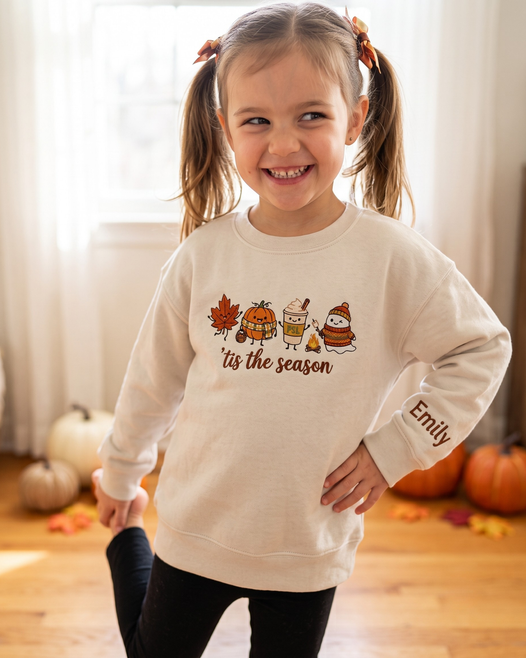 Tis The Season Embroidered Bamboo Crewneck Sweatshirt