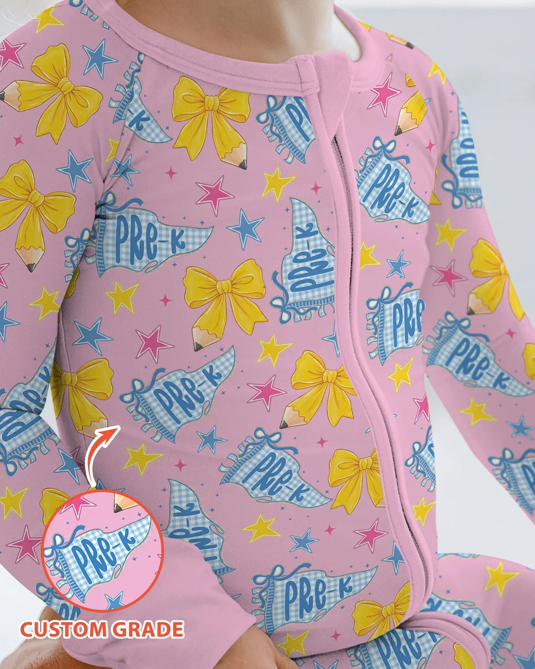 Pencil Bow Back To School Bamboo Convertible Zippy