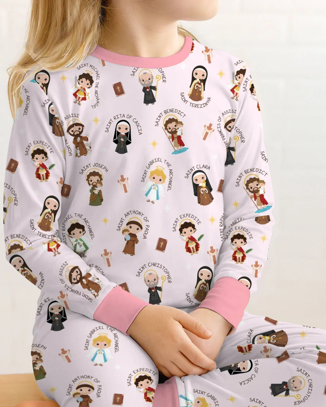 Saints in the Clouds Bamboo Two Piece Long Sleeve Pajama Set