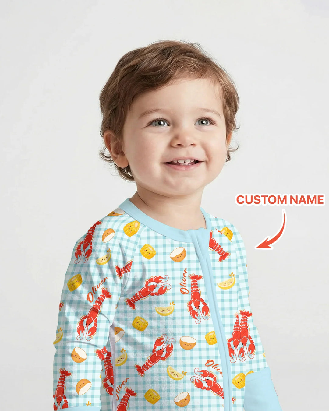 Custom Name Preppy Crawfish Season Bamboo Convertible Zippy