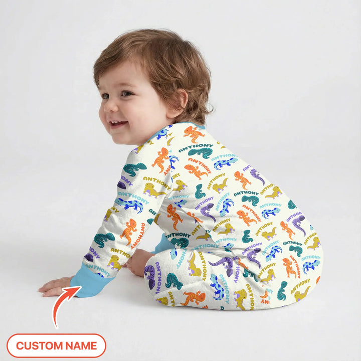 Custom Name Little Salamander Bamboo Convertible Zippy