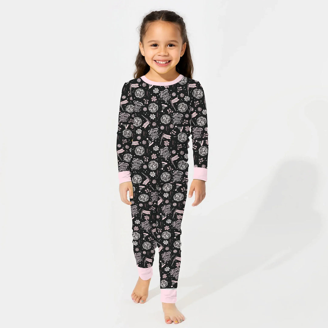 Disco New Years Eve Bamboo Two Piece Long Sleeve Pajama Set